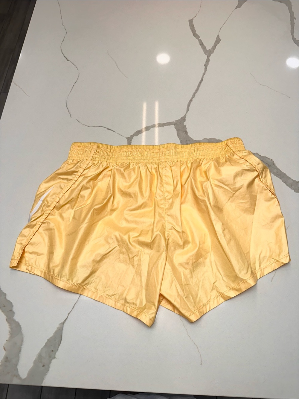 Nike Women's Bright Yellow Athletic Shorts - Picture 2 of 5